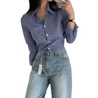 Blue Slim Fit Bottoming Shirt