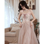 Elegant Tube Lace Sequined Ball Gown Pageantry Gown Prom gown