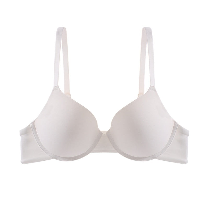 Glossy Push-up Large Bra Soft Steel Ring Adjustable Bra